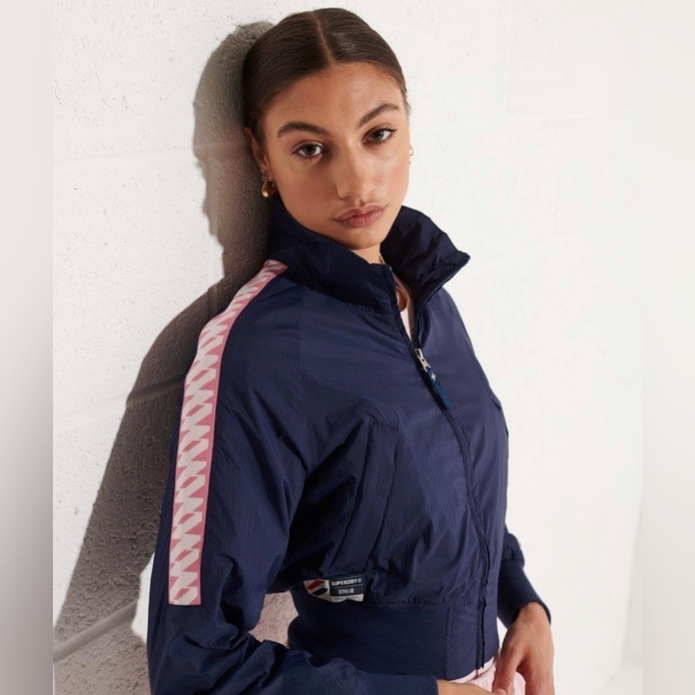 NEW SUPERDRY- non hooded track windbreaker - Picture 3 of 9